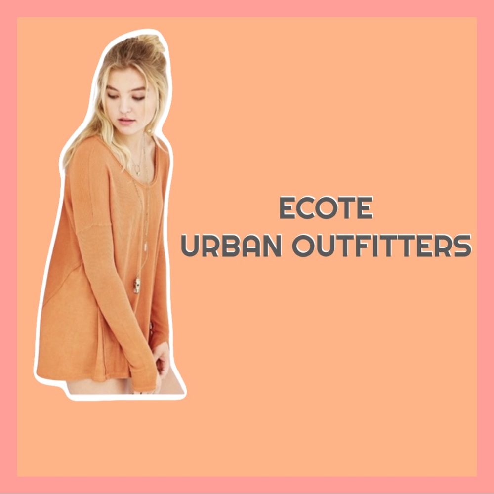 ECOTE- Urban Outfitters Riley Waffle Knit Long Sleeve Thermal Top